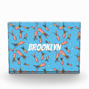 Cula funny pink squid cartoon pattern fotoblokken