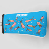 Cula funny pink squid cartoon pattern golfheadcover (Voorkant)