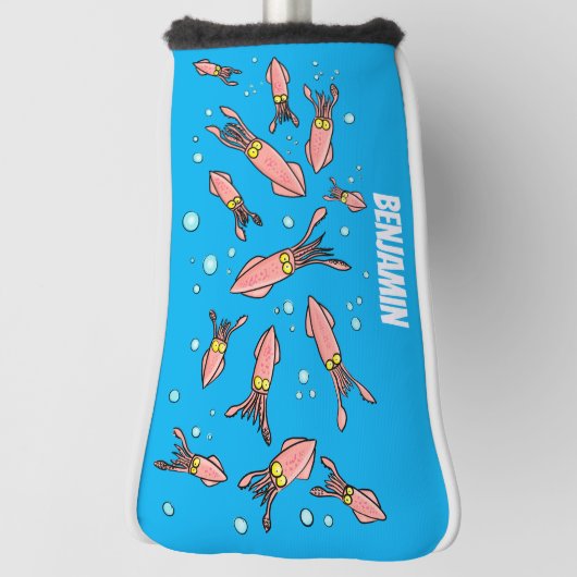 Cula funny pink squid cartoon pattern golfheadcover (Draai 90)