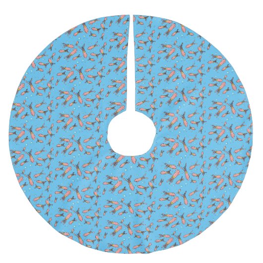 Cula funny pink squid cartoon pattern kerstboom rok (Voorkant)
