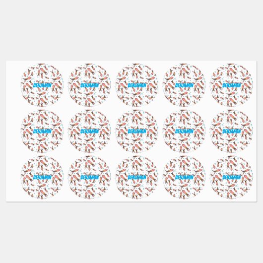 Cula funny pink squid cartoon pattern labels (Vel)