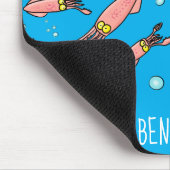 Cula funny pink squid cartoon pattern muismat (Hoek)