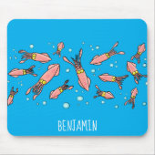 Cula funny pink squid cartoon pattern muismat (Voorkant)