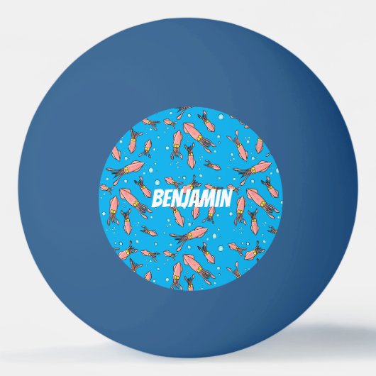 Cula funny pink squid cartoon pattern pingpongballen (Voorkant)