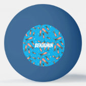 Cula funny pink squid cartoon pattern pingpongballen (Achterkant)