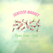 Cula funny pink squid cartoon pattern raamsticker (Vel 3)