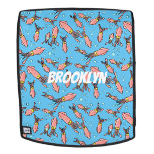 Cula funny pink squid cartoon pattern rugtassen