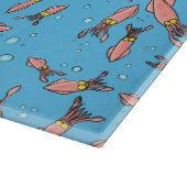 Cula funny pink squid cartoon pattern snijplank (Hoek)