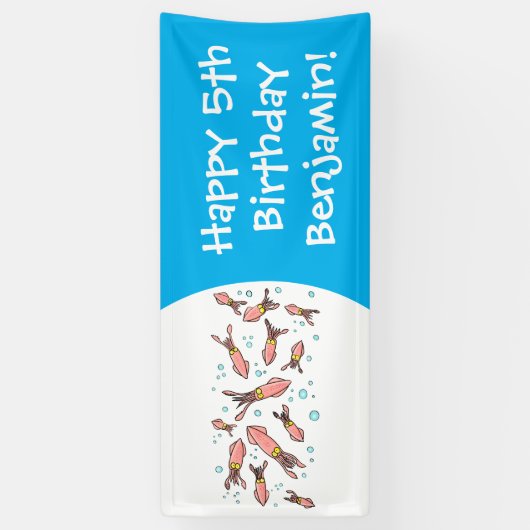 Cula funny pink squid cartoon pattern spandoek (Verticaal)