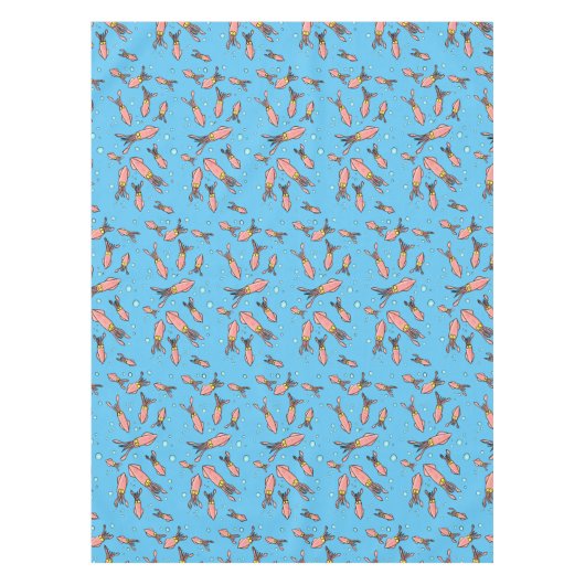 Cula funny pink squid cartoon pattern tafelkleed (Voorkant)