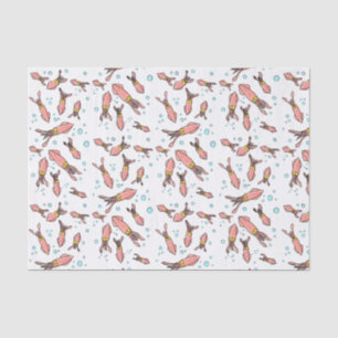 Cula funny pink squid cartoon pattern tissuepapier