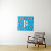Cula funny pink squid cartoon pattern wandkleed (In Situ (horizontaal))