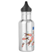 Cula funny pink squid cartoon pattern waterfles (Links)