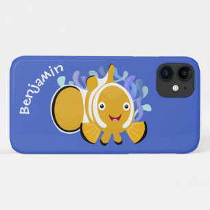 Cula happy clownfish anenome cartoon iPhone 11 hoesje