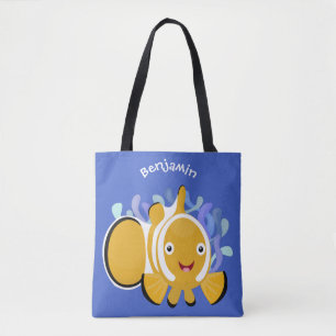 Cula happy clownfish anenome cartoon draagtas