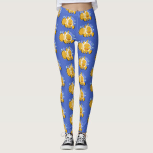 Cula happy clownfish anenome cartoon leggings