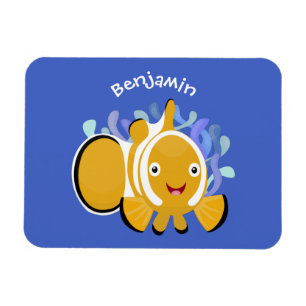 Cula happy clownfish anenome cartoon magneet