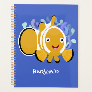Cula happy clownfish anenome cartoon planner
