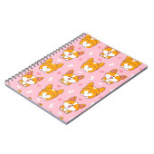 Cula happy corgi dog seamless pattern notitieboek (Linkerzijde)