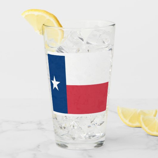 Culbuteur en verre de drapeau du Texas (Devant glace)