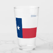 Culbuteur en verre de drapeau du Texas (Devant)
