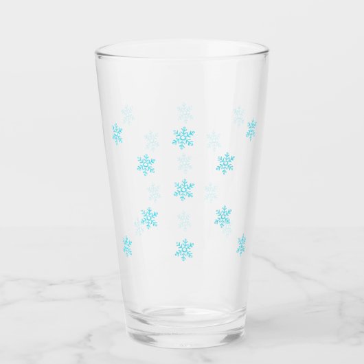 Culbuteur en verre de flocon de neige (Devant)