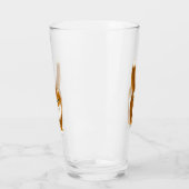 Culbuteur orange en verre de chat tigré (Gauche)