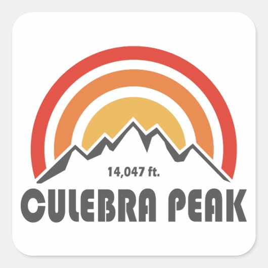 Culebra Peak Vierkante Sticker (Voorkant)