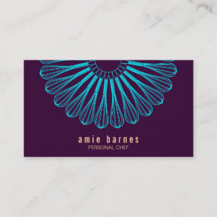 Culinair Chef Blue Whisk Logo Paars Visitekaartje