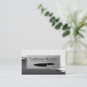 culinair | Executive Chef-mes | Metaalweefsel Visitekaartje (Staand voorkant)