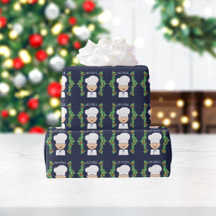 Culinaire Chef/Franse Cook Monogram Xmas Cadeaupapier