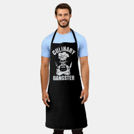 Culinaire Gangster Large Black Apron Schort