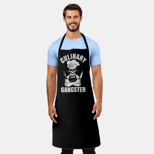 Culinaire Gangster Large Black Apron Schort