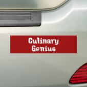 Culinaire Genius Gifts Bumpersticker (Op auto)