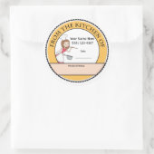 Culinaire gepersonaliseerde baklabels ronde sticker (Tas)