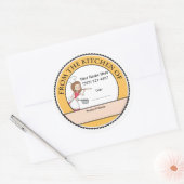 Culinaire gepersonaliseerde baklabels ronde sticker (Envelop)