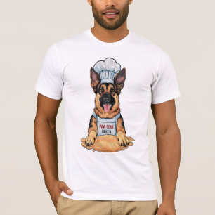 Culinaire hoektand: bakker Duitse shepard met broo T-shirt