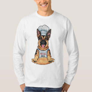 Culinaire hoektand: bakker Duitse shepard met broo T-shirt