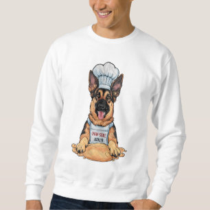 Culinaire hoektand: bakker Duitse shepard met broo Trui