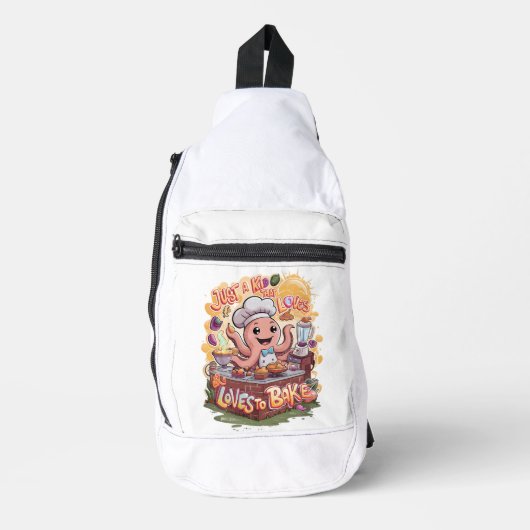 Culinaire koppotigen: octopus kookgenot sling bag (Voorkant)