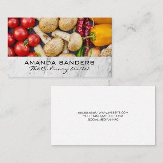 culinaire kunsten | Groenten en fruit Visitekaartje (Voorkant / Achterkant)