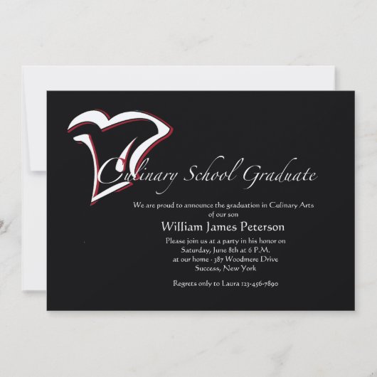 Culinaire School Afstuderen Kaart (Voorkant)