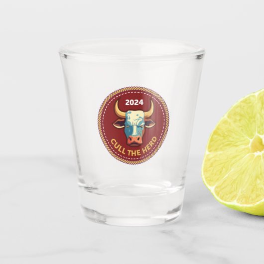 Cull the Heard Merit Badge Shot Glass Glas (Voorkant)