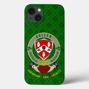 Cullen Irish Shield & Claddagh Personalized iPhone 13 Hoesje
