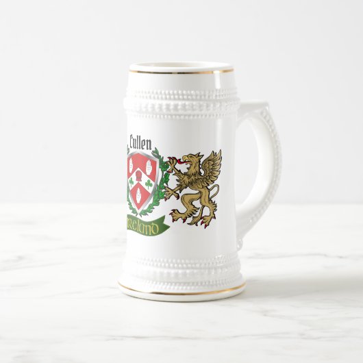 Cullen/O'Cullen Irish Shield gepersonaliseerd Bierpul (Voorkant rechts)