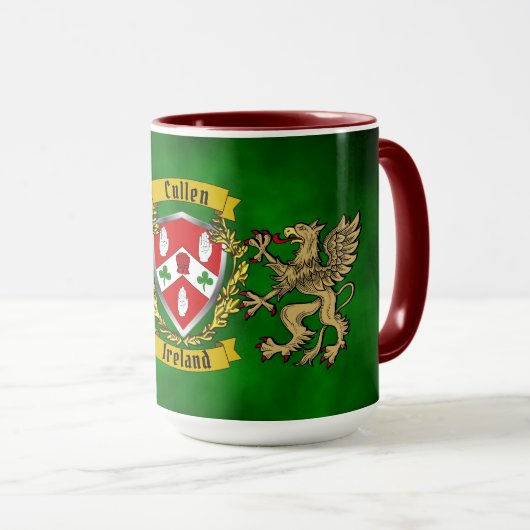 Cullen/O'Cullen Irish Shield & Griffins Mok (Voorkant rechts)