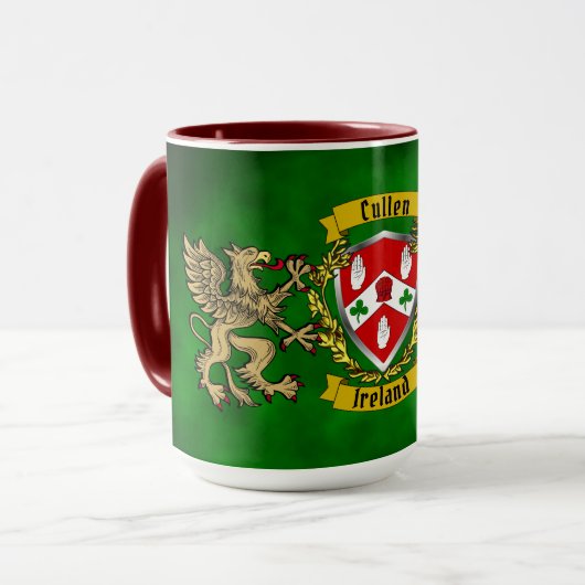 Cullen/O'Cullen Irish Shield & Griffins Mok (Voorkant links)