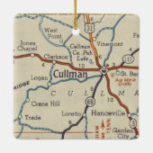 Cullman AL  Map Keramisch Ornament (Achterkant)