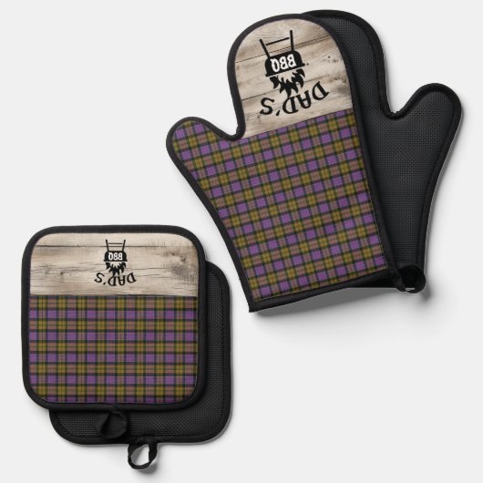 Culloden Ancient Original Scottish Tartan Ovenwant & Pannenlap Set (Voorkant / Achterkant)