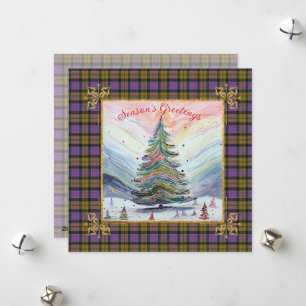 Culloden Ancient Schotse Tartan Kerstmis Feestdagenkaart